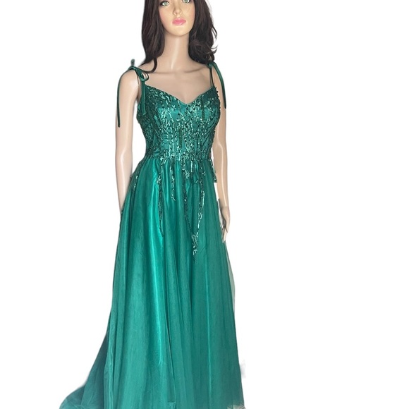 New!TS Countury Emerald green sequins dress size 16 - Picture 12 of 14